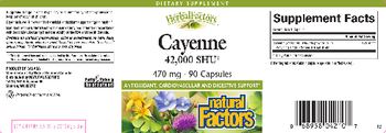 Natural Factors HerbalFactors Cayenne - supplement