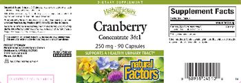 Natural Factors HerbalFactors Cranberry Concentrate 36:1 - supplement