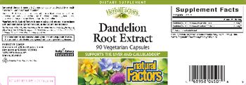 Natural Factors HerbalFactors Dandelion Root Extract - supplement