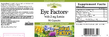 Natural Factors HerbalFactors Eye Factors With 2 mg Lutein - supplement