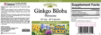 Natural Factors HerbalFactors Ginkgo Biloba Phytosome 60 mg - supplement
