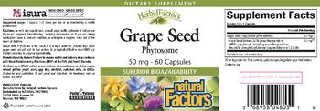 Natural Factors HerbalFactors Grape Seed Phytosome 50 mg - supplement
