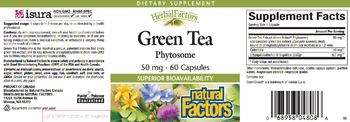 Natural Factors HerbalFactors Green Tea Phytosome 50 mg - supplement