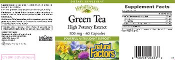 Natural Factors HerbalFactors Green Tea - supplement