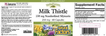 Natural Factors HerbalFactors Milk Thistle 250 mg - supplement