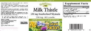 Natural Factors HerbalFactors Milk Thistle - supplement