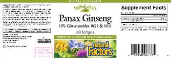 Natural Factors HerbalFactors Panax Ginseng - supplement