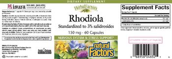 Natural Factors HerbalFactors Rhodiola 150 mg - supplement