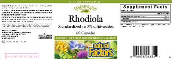 Natural Factors HerbalFactors Rhodiola - supplement