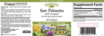 Natural Factors HerbalFactors Saw Palmetto With Lycopene - supplement