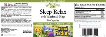 Natural Factors HerbalFactors Sleep Relax With Valerian & Hops - supplement