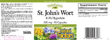 Natural Factors HerbalFactors St. John?s Wort - supplement