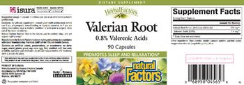 Natural Factors HerbalFactors Valerian Root - supplement