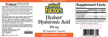 Natural Factors Hyabest Hyaluronic Acid 100 mg - supplement