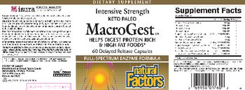 Natural Factors Keto Paleo MacroGest - supplement