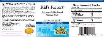 Natural Factors Kid's Factors Balanced DHA Blend Omega 3 & 6 - supplement