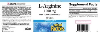 Natural Factors L-Arginine 1000 mg - supplement