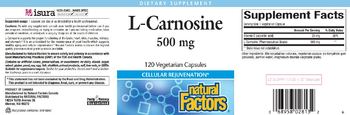 Natural Factors L-Carnosine 500 mg - supplement