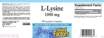 Natural Factors L-Lysine 1000 mg - 