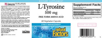 Natural Factors L-Tyrosine 500 mg - supplement
