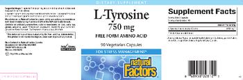 Natural Factors L-Tyrosine 750 mg - supplement