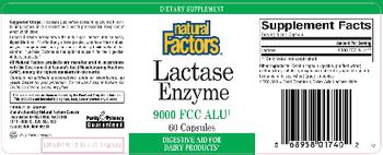 Natural Factors Lactase Enzyme 9000 FCC ALU - supplement