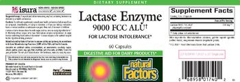 Natural Factors Lactase Enzyme 9000 FCC ALU - supplement