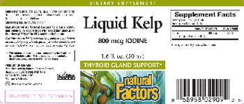 Natural Factors Liquid Kelp - supplement