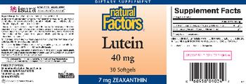 Natural Factors Lutein 40 mg - supplement