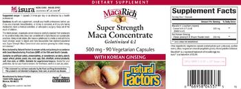 Natural Factors MacaRich Super Strength Maca Concentrate 500 mg - supplement