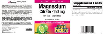 Natural Factors Magnesium Citrate 150 mg Key Lime - supplement