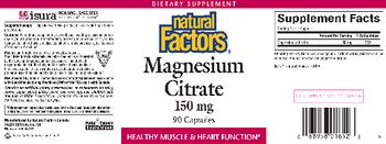 Natural Factors Magnesium Citrate 150 mg - supplement