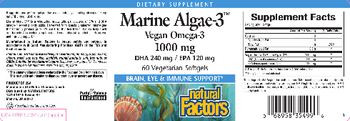 Natural Factors Marine Algae-3 1000 mg - this statement has not been evaluated by the food and drug administration this product is not intend