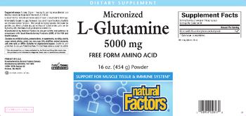 Natural Factors Micronized L-Glutamine 5000 mg - supplement