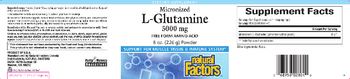 Natural Factors Micronized L-Glutamine 5000 mg - supplement