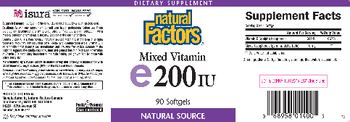 Natural Factors Mixed Vitamin E 200 IU - supplement