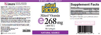 Natural Factors Mixed Vitamin E 268 mcg (400 IU) - supplement