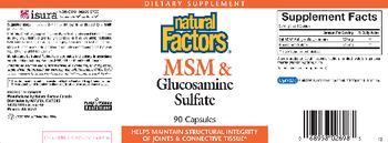 Natural Factors MSM & Glucosamine Sulfate - supplement