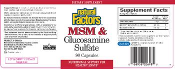 Natural Factors MSM & Glucosamine Sulfate - supplement