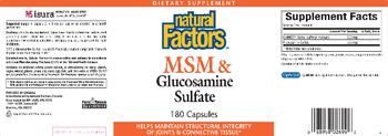Natural Factors MSM & Glucosamine Sulfate - supplement
