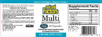 Natural Factors Multi Acidophilus With FOS - supplement