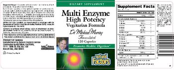 Natural Factors Multi Enzyme High Potency Vegetarian Formula - supplement
