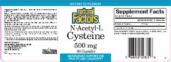 Natural Factors N-Acetyl-L Cysteine 500 mg - supplement