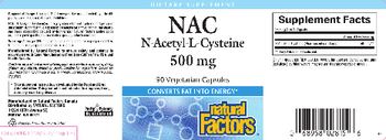 Natural Factors NAC N-Acetyl-L-Cysteine 500 mg - supplement