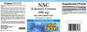 Natural Factors NAC N-Acetyl-L-Cysteine 600 mg - supplement