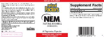 Natural Factors NEM - supplement