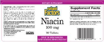 Natural Factors Niacin 100 mg - supplement