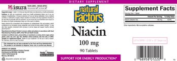 Natural Factors Niacin 100 mg - supplement