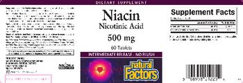 Natural Factors Niacin 500 mg - supplement