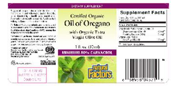 Natural Factors Oil Of Oregano - supplement